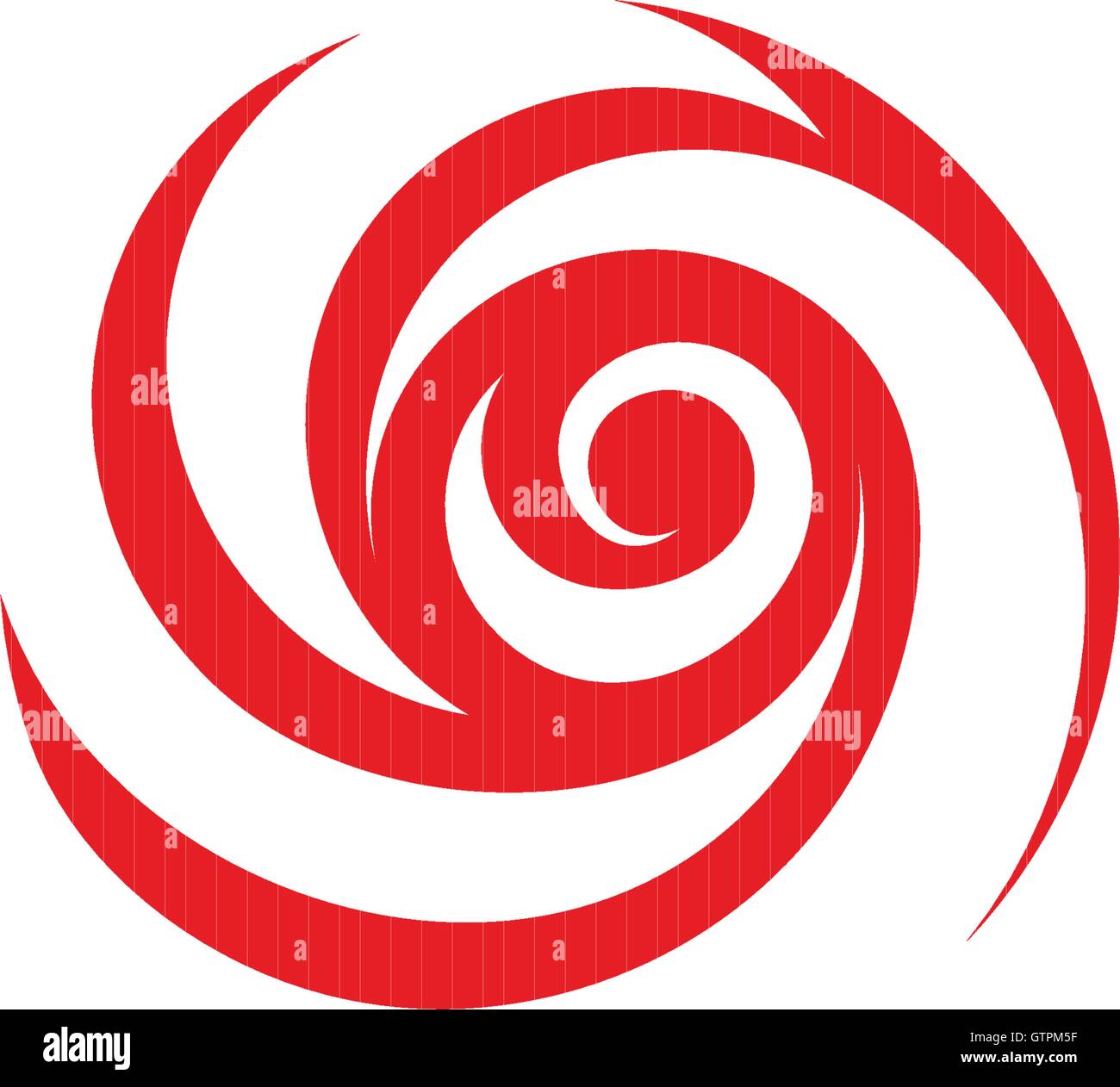 Logo fleur rouge. Rose logo inhabituelle. Résumé icône isolé. Illustration de Vecteur