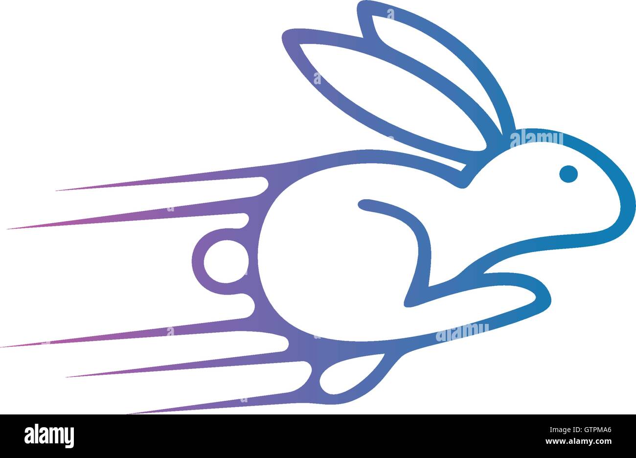 Modele De Conception De Logo De Lapin Illustration Vecteur De Lievre Lineart Contour Lapin Couleur Pourpre Bleu Et Lievre Modele Logo Image Vectorielle Stock Alamy