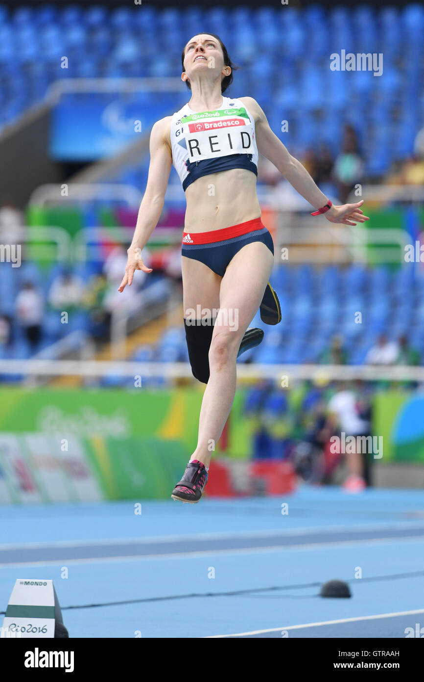 Rio de Janeiro, Brésil. Sep 9, 2016. Marie-Amelie Le Fur (FRA) Athlétisme : Women's Lomg jump Final T44 au Stade Olympique au cours de la Rio 2016 Jeux paralympiques à Rio de Janeiro, Brésil . Credit : AFLO SPORT/Alamy Live News Banque D'Images