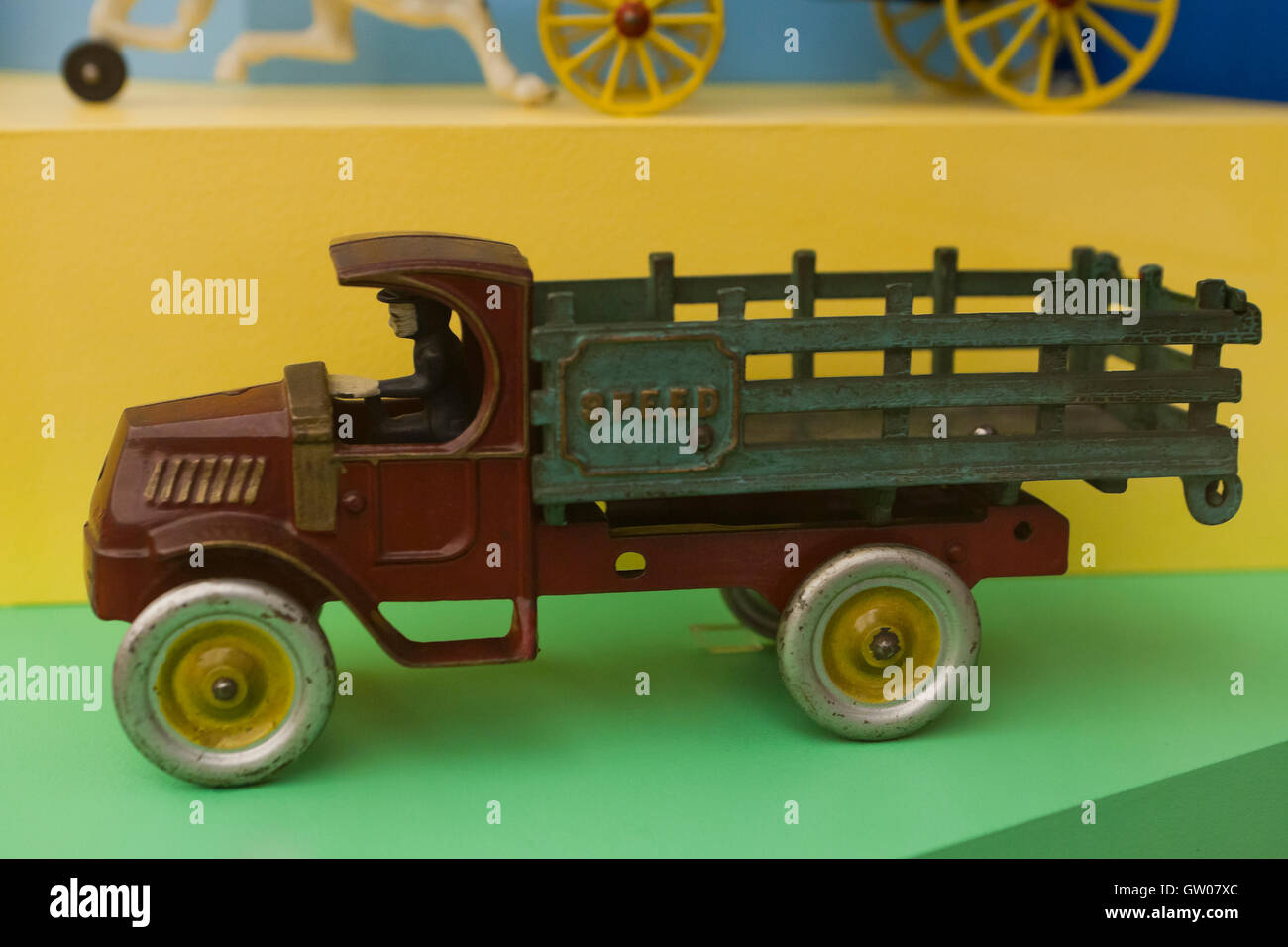 Camion vitesse die cast iron toy, vers 1920 - USA Banque D'Images