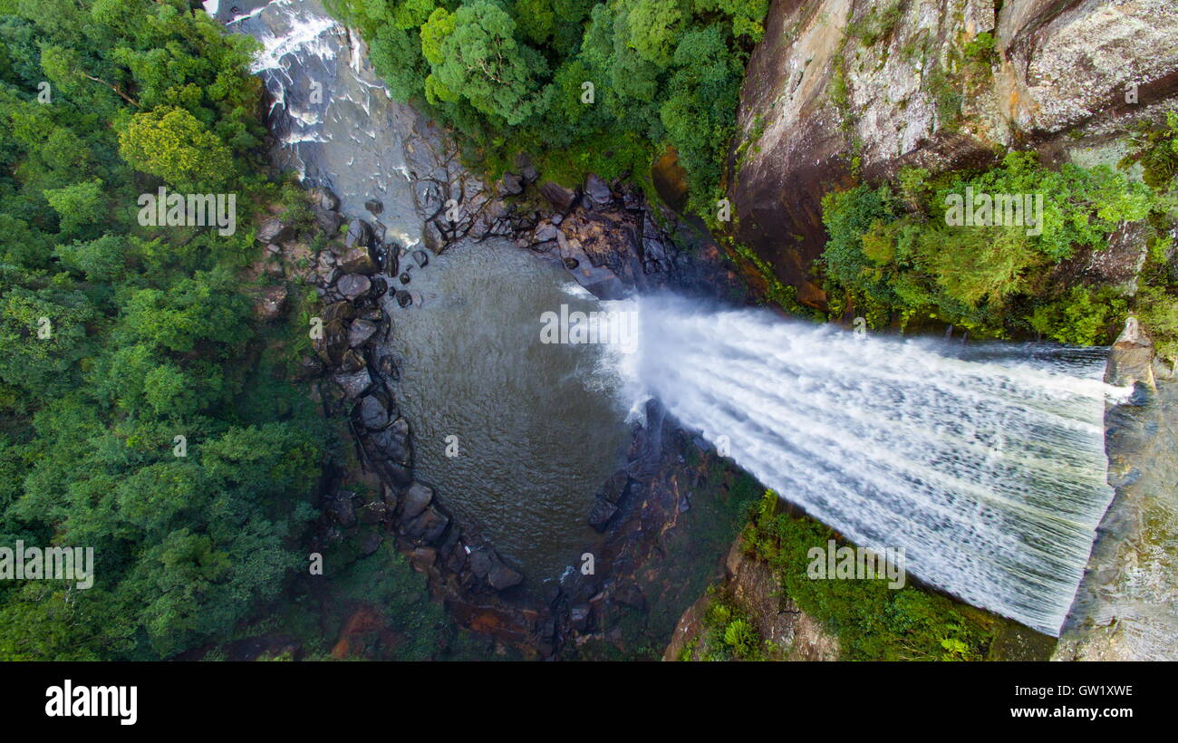 Image aérienne de Belmore tombe dans le Parc National de Morton, près de Robertson dans le sud des hautes terres de NSW, Australie Banque D'Images