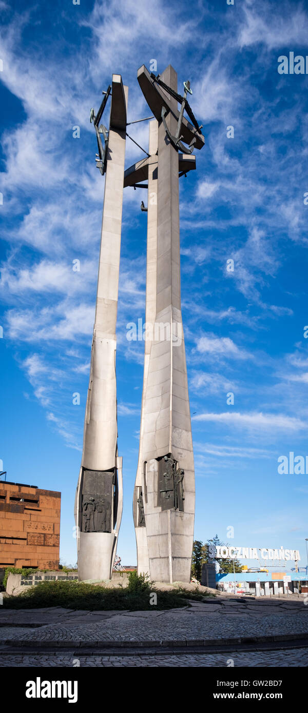 Le monument au centre de la solidarité européenne, Gdansk Banque D'Images