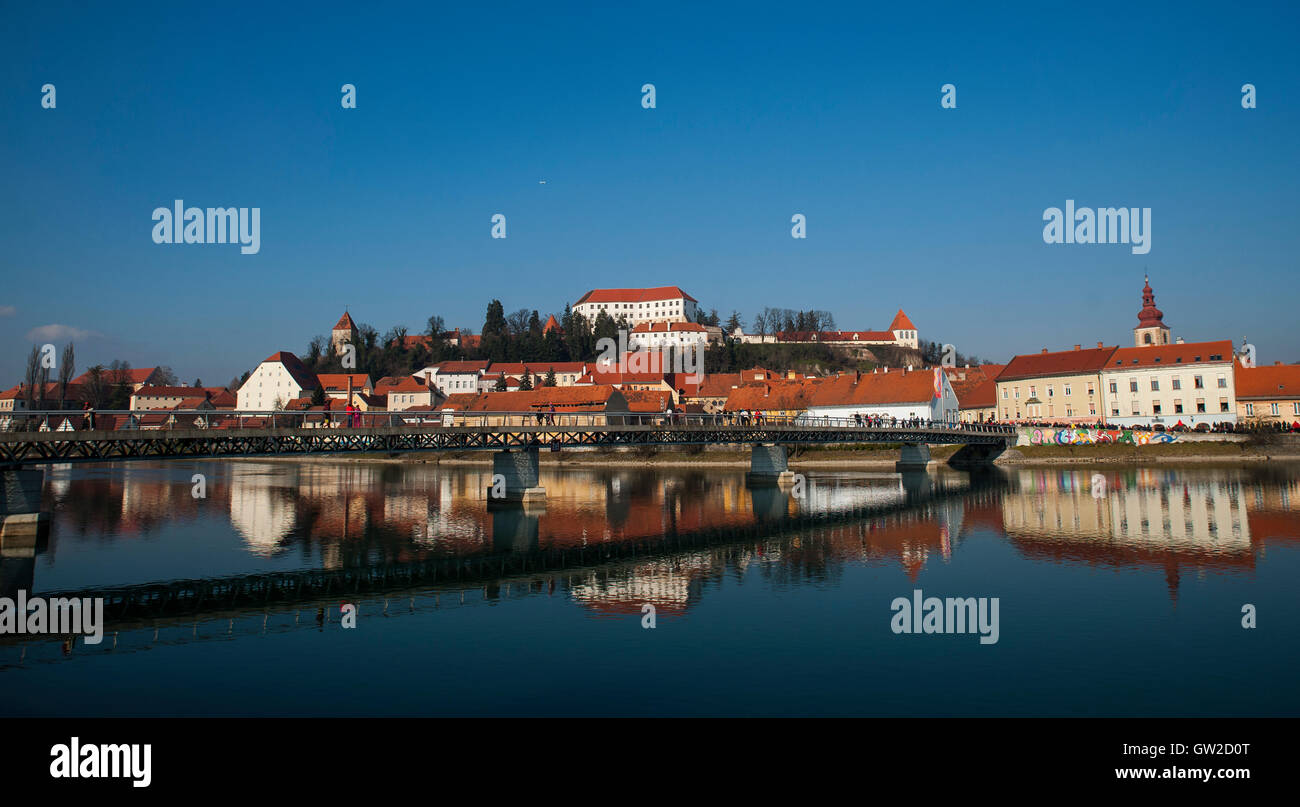 La ville de Ptuj, la Slovénie, l'Europe centrale Banque D'Images