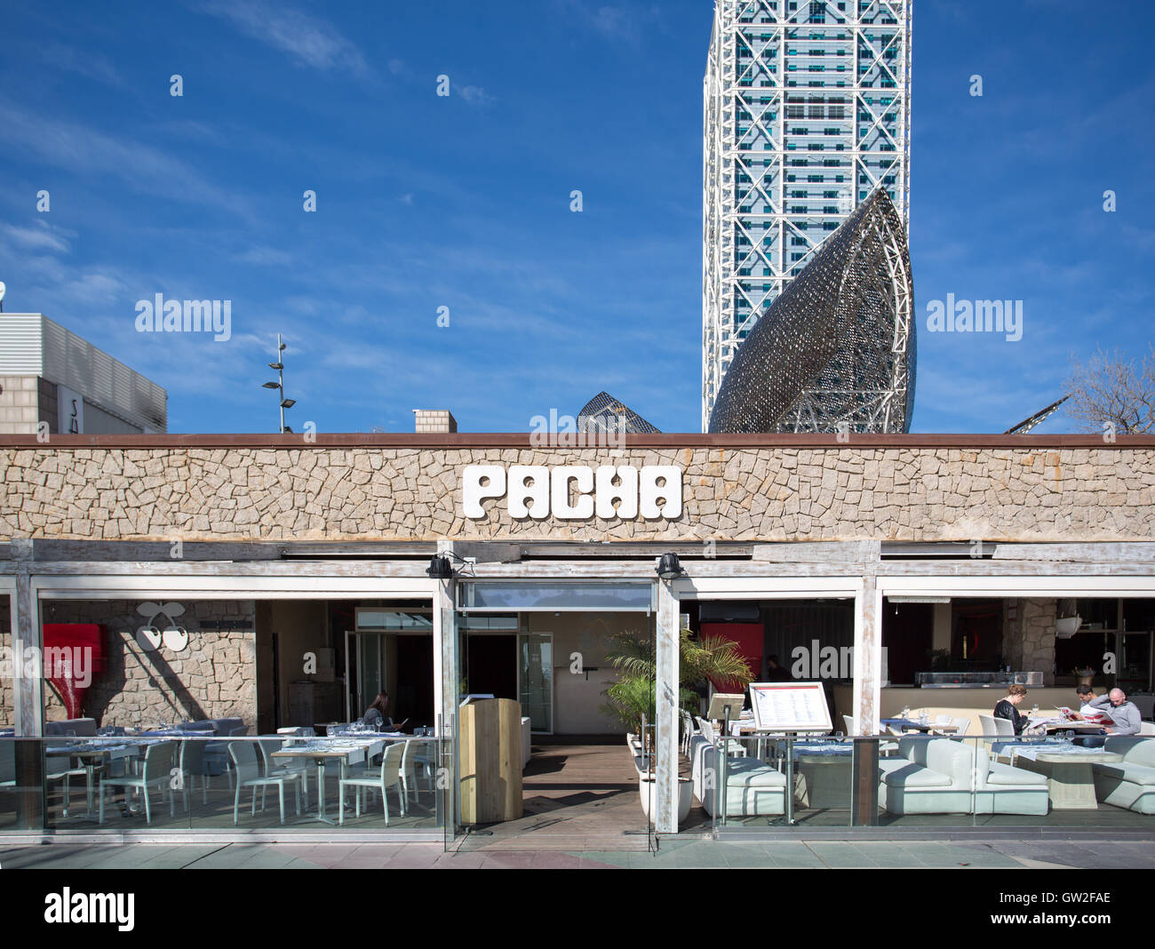 Pasha bar, boîte de nuit à Barcelone, Espagne. Banque D'Images