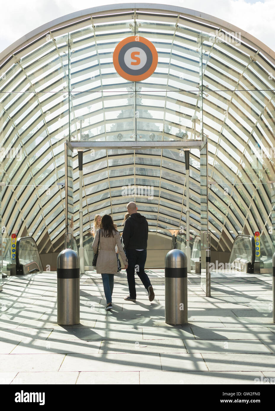 Métro de Glasgow - entrée de la Station de St Enoch, Glasgow, Écosse, Royaume-Uni Banque D'Images