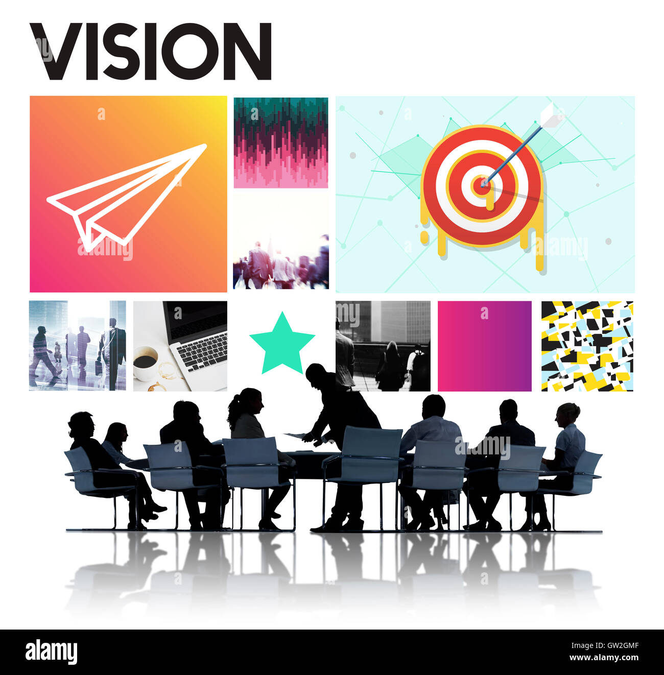 Démarrage de l'objectif de réussite de lancement de marque Banque D'Images