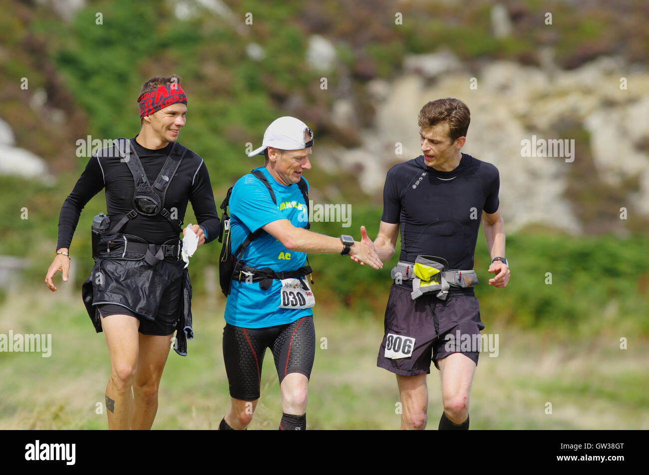 Coureurs, Ring o Fire, Ultra Marathon, Anglesey, Banque D'Images