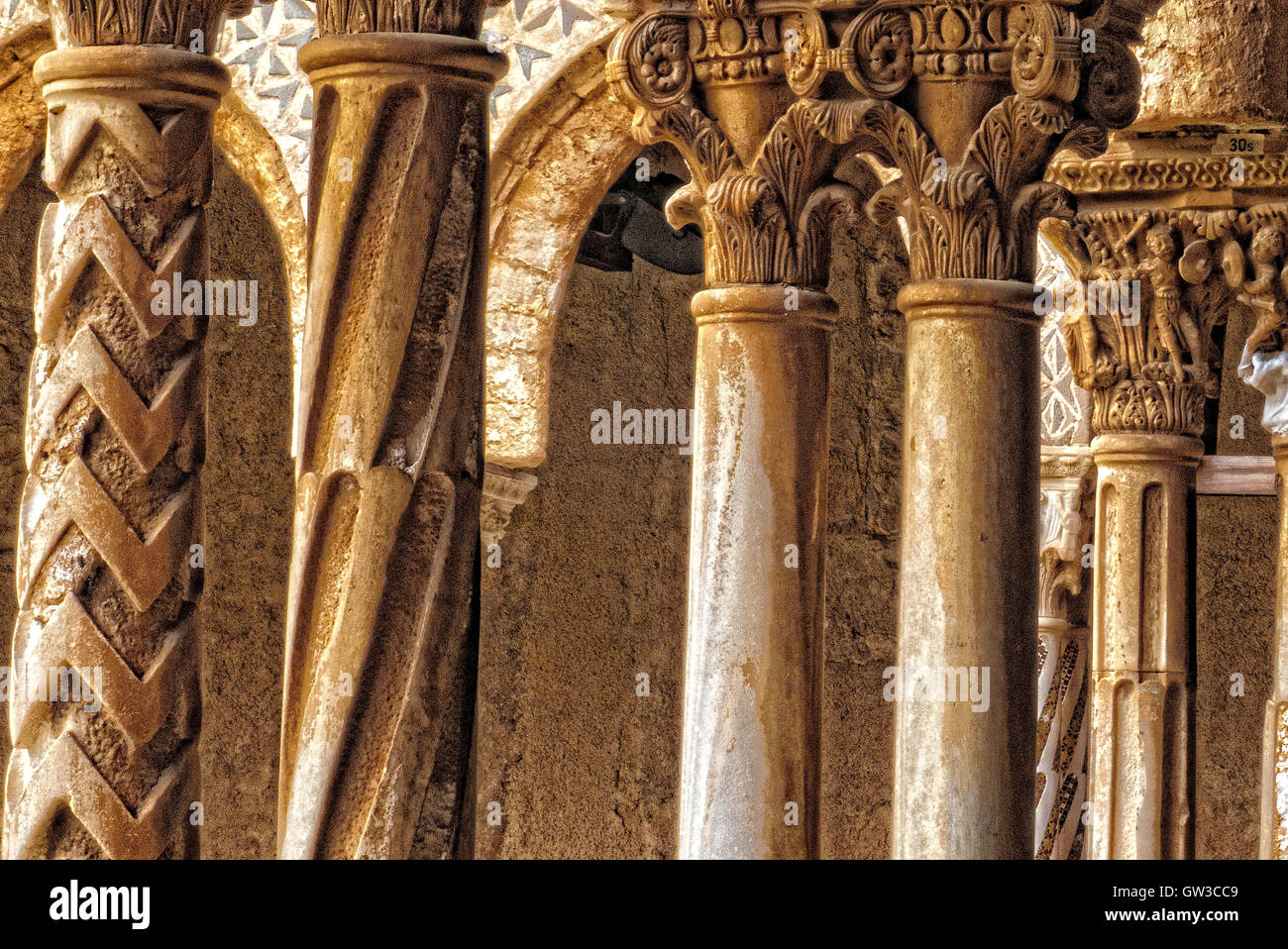 Choistro del Benedettini cloître de Monreale Banque D'Images