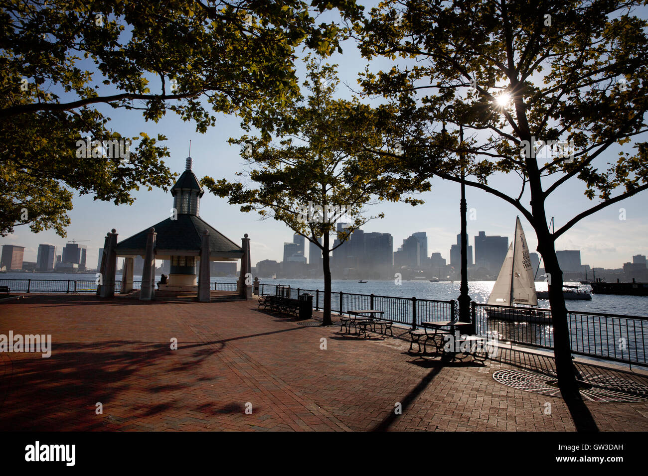 Piers Park, Boston Massachusetts Banque D'Images