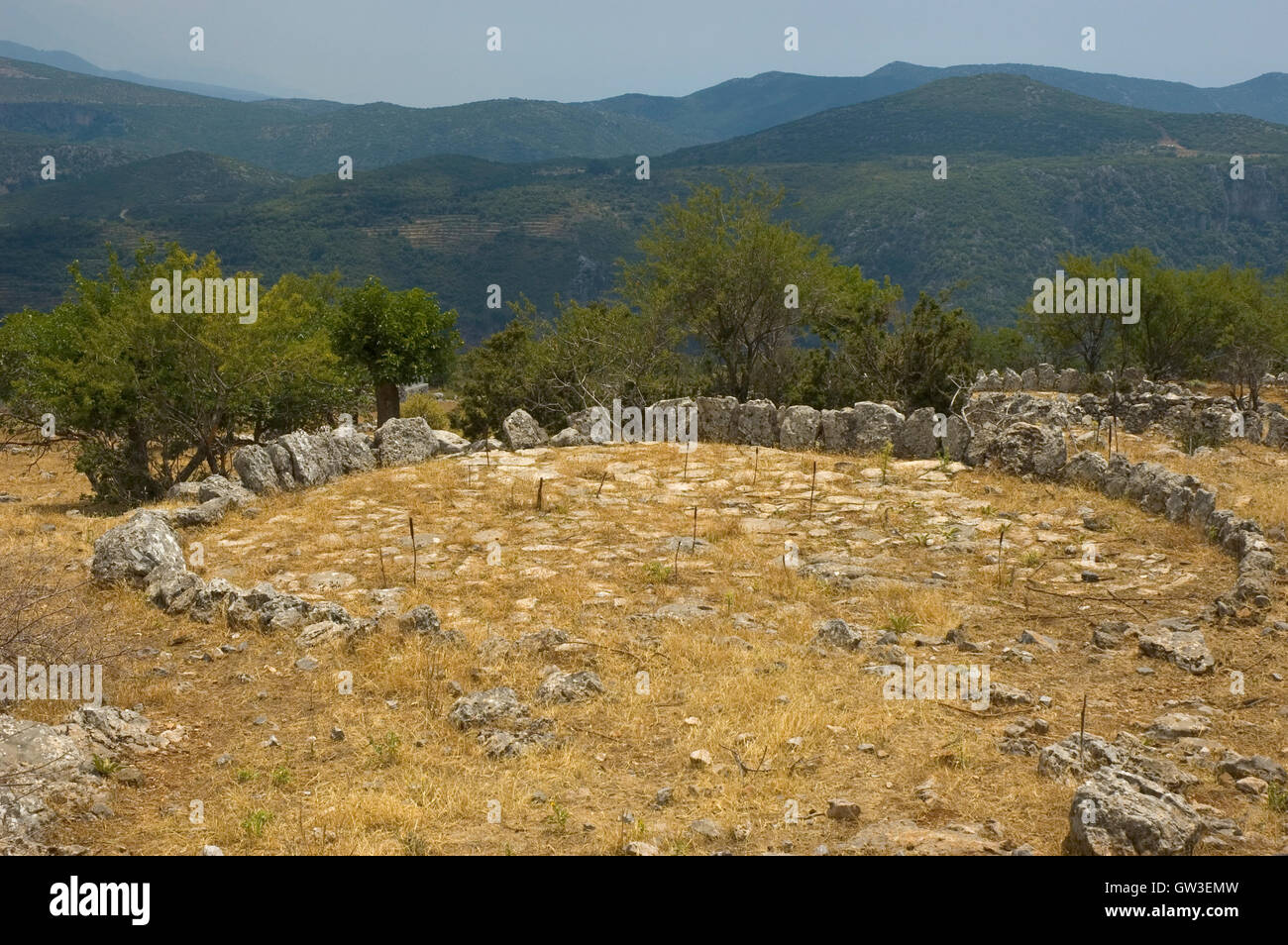 Aire à Altomira, Peleponnese, Grèce Banque D'Images