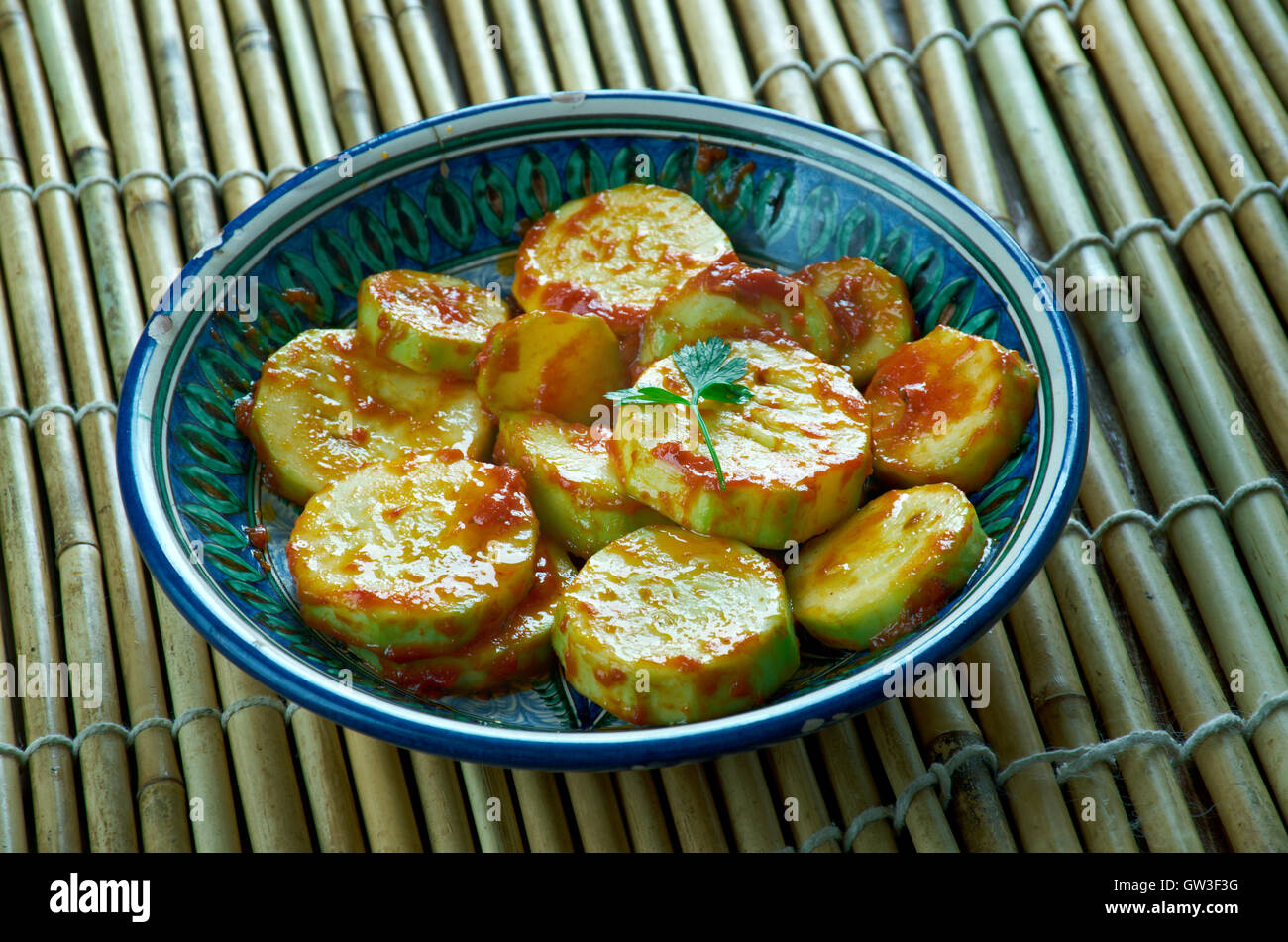 Kundru - Indian Sabzi Masala curry de légumes. Banque D'Images