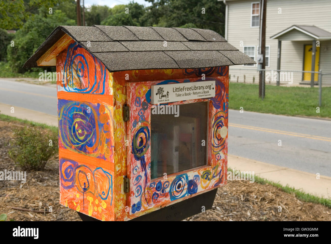 Peu Free Library Asheville NC USA Banque D'Images
