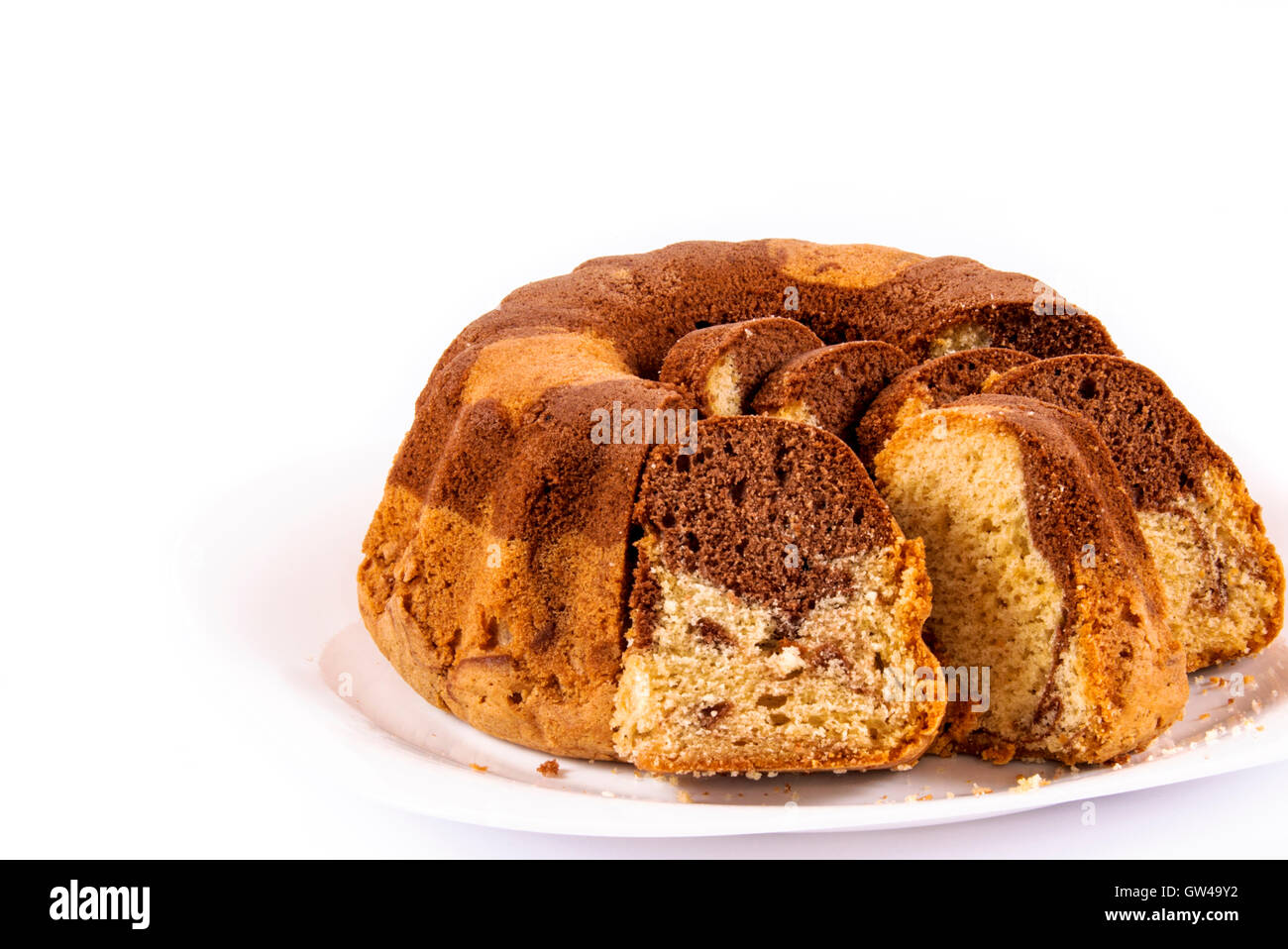 Tranches Kugelhopf Banque D'Images