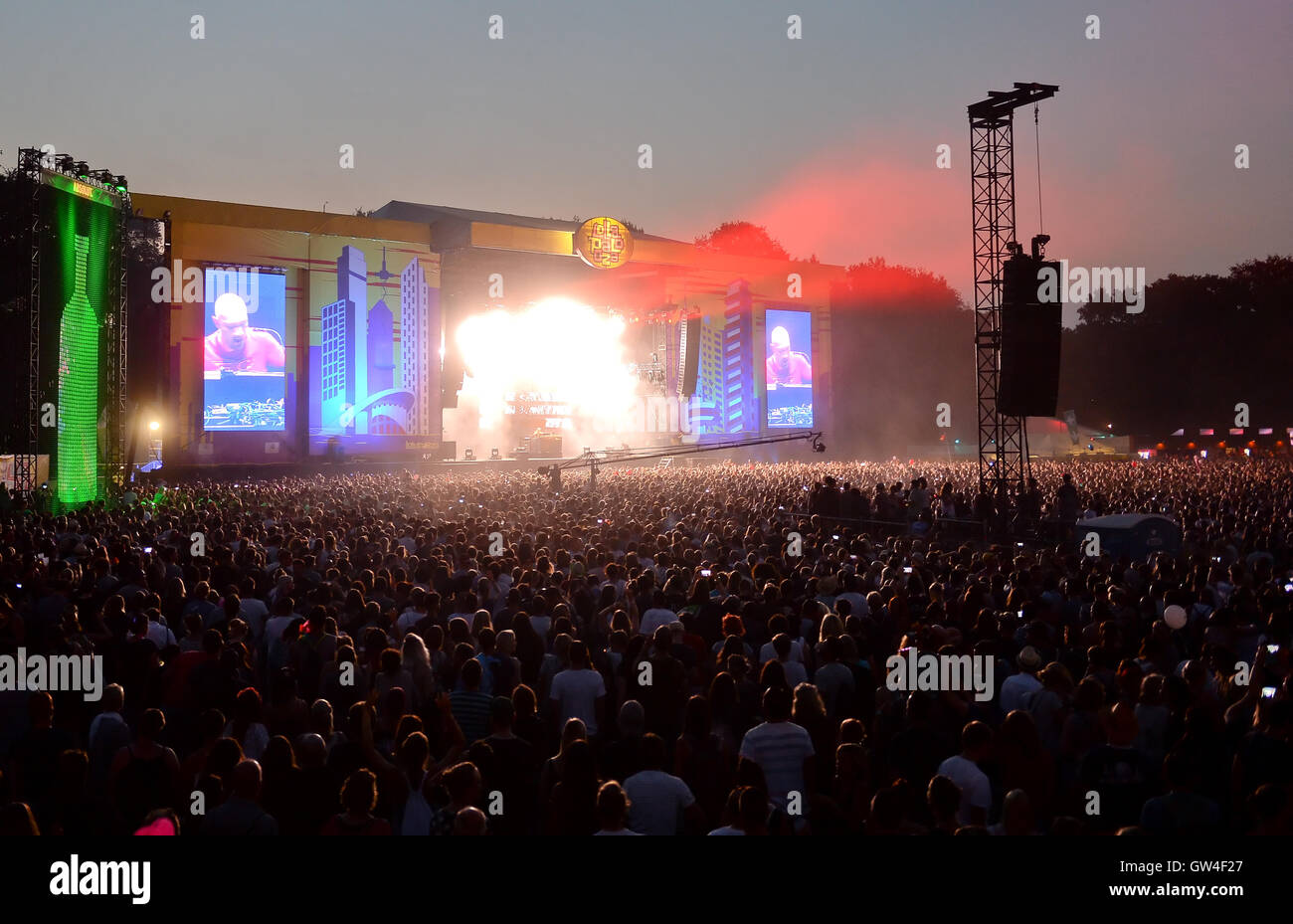 Berlin, Allemagne. 10 Sep, 2016. Paul Kalkbrenner se produiront au festival de musique Lollapalooza à Berlin, Allemagne, 10 septembre 2016. PHOTO : BRITTA PEDERSEN/dpa/Alamy Live News Banque D'Images