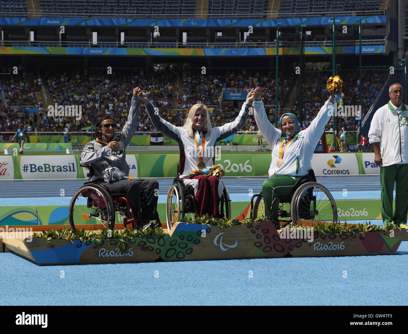 Rio de Janeiro, Brésil. Sep 11, 2016. Javelin femme F56 PhotoAbility Crédit : présentation de Médailles/Alamy Live News Banque D'Images