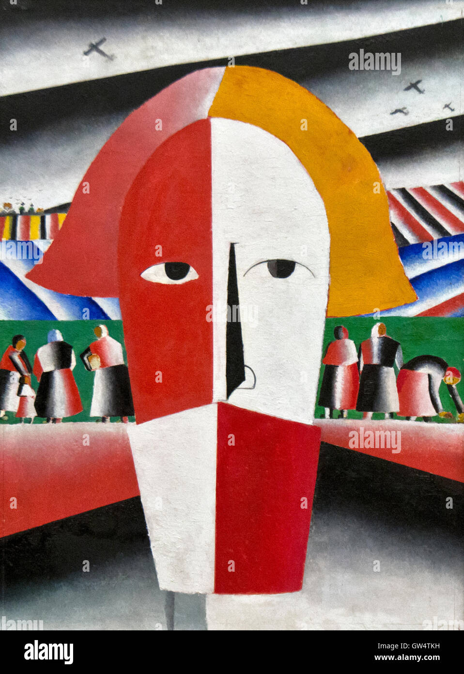 Kazimir Malevich : 'Tête de paysan' (1929) Banque D'Images