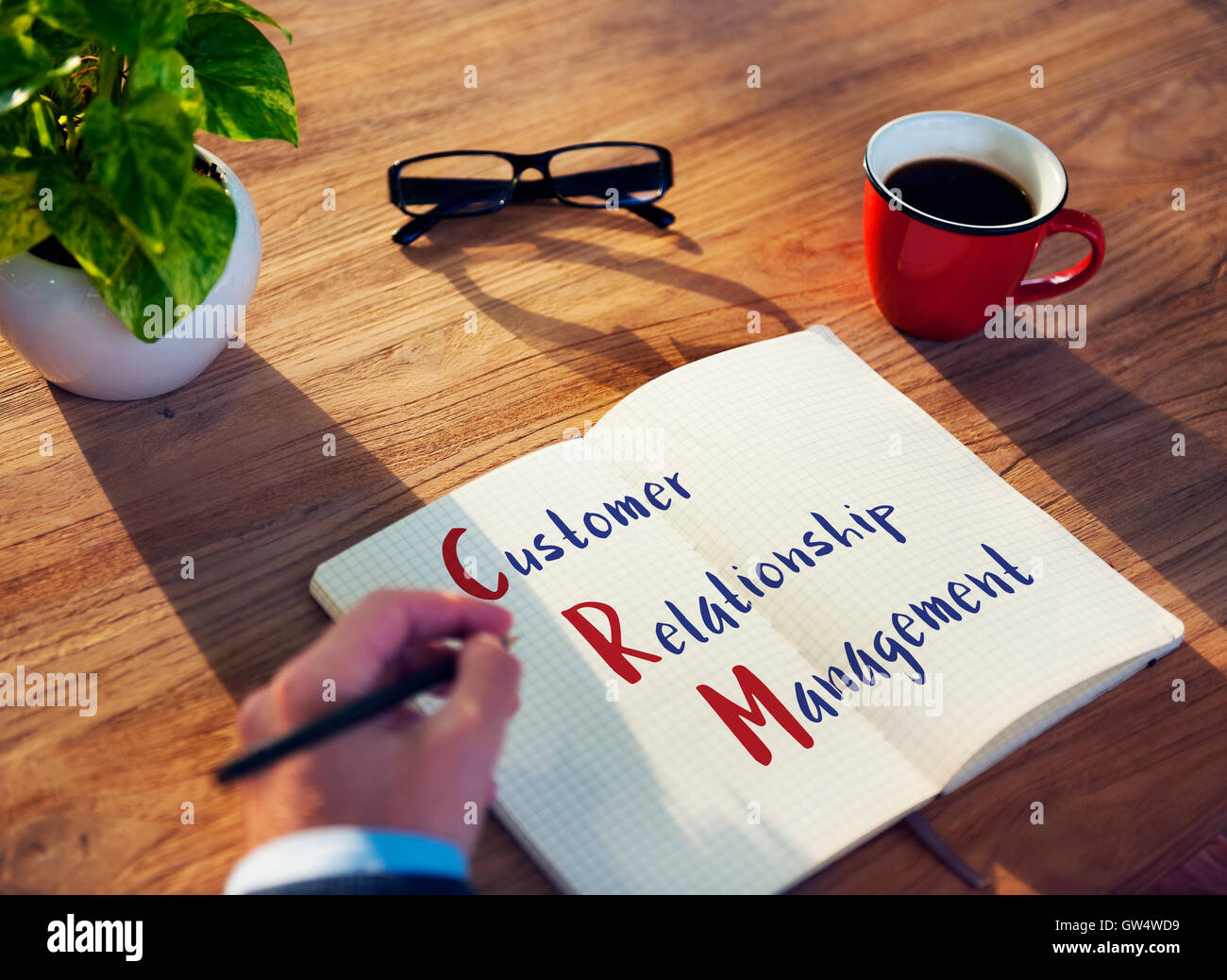 Concept de gestion de la Relation Client d'affaires Banque D'Images