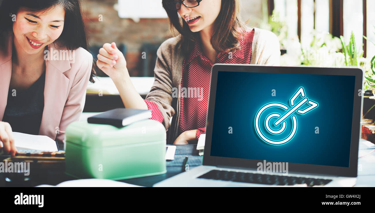 Mission vision cible Objectif Objectif Business Concept Banque D'Images