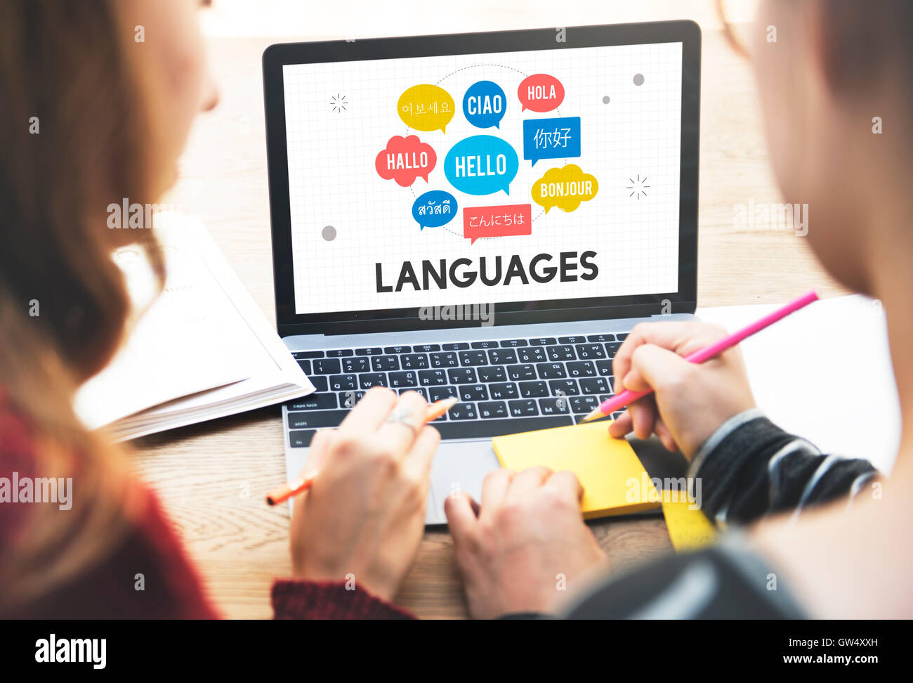 Salutations Concept multilingue Langues Banque D'Images