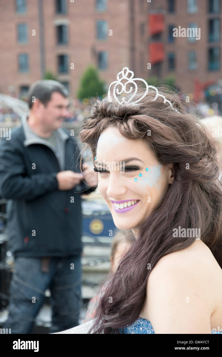 Liverpool, Royaume-Uni. 10 Sep, 2016. Festival pirate à l'Albert Dock Liverpool UK. Un événement familial doté d''un sirènes et pirates Banque D'Images