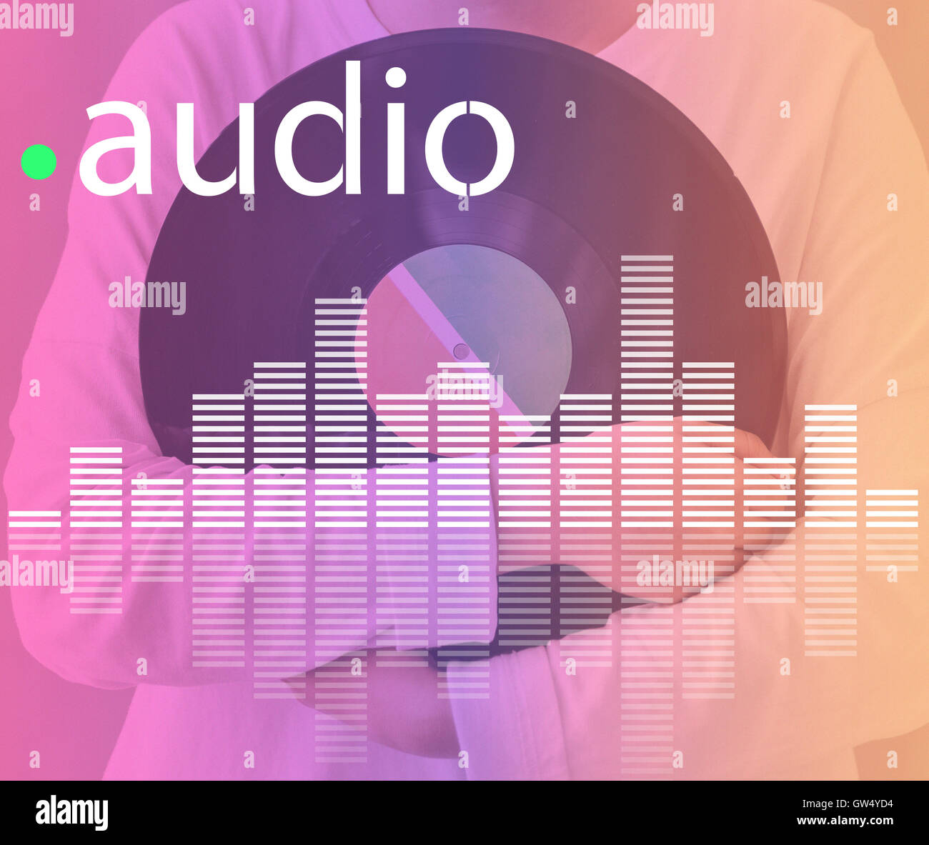 Égaliseur numérique audio Music Musiques Onde sonore Concept Graphique Banque D'Images