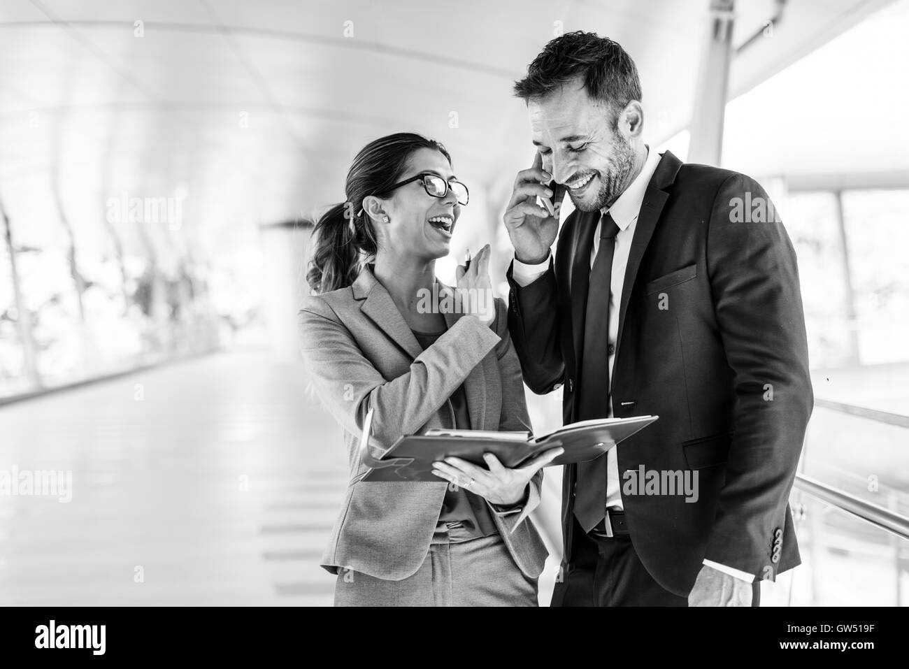 Businessman Businesswoman collègues Office Concept Banque D'Images