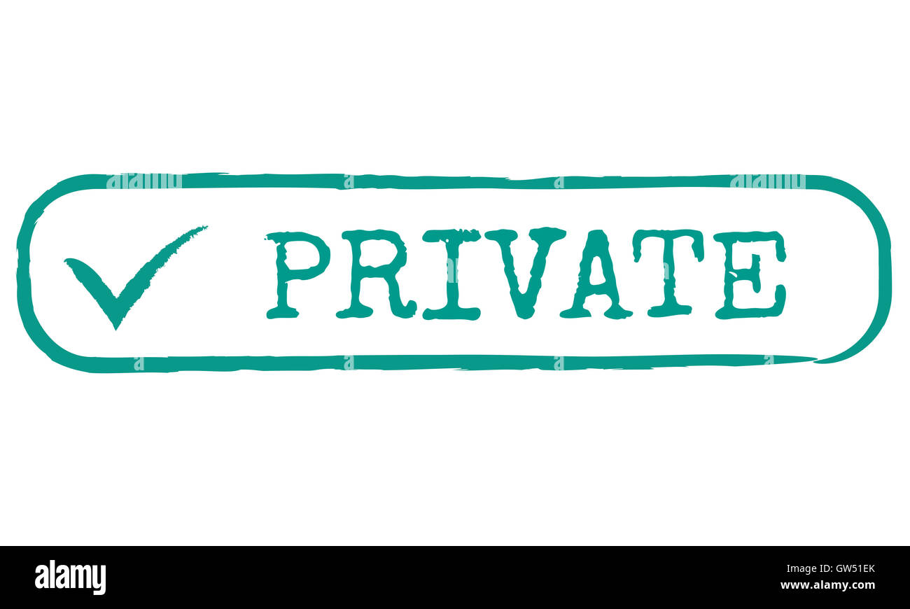 La protection confidentielle privé Solitude Concept Graphique Banque D'Images