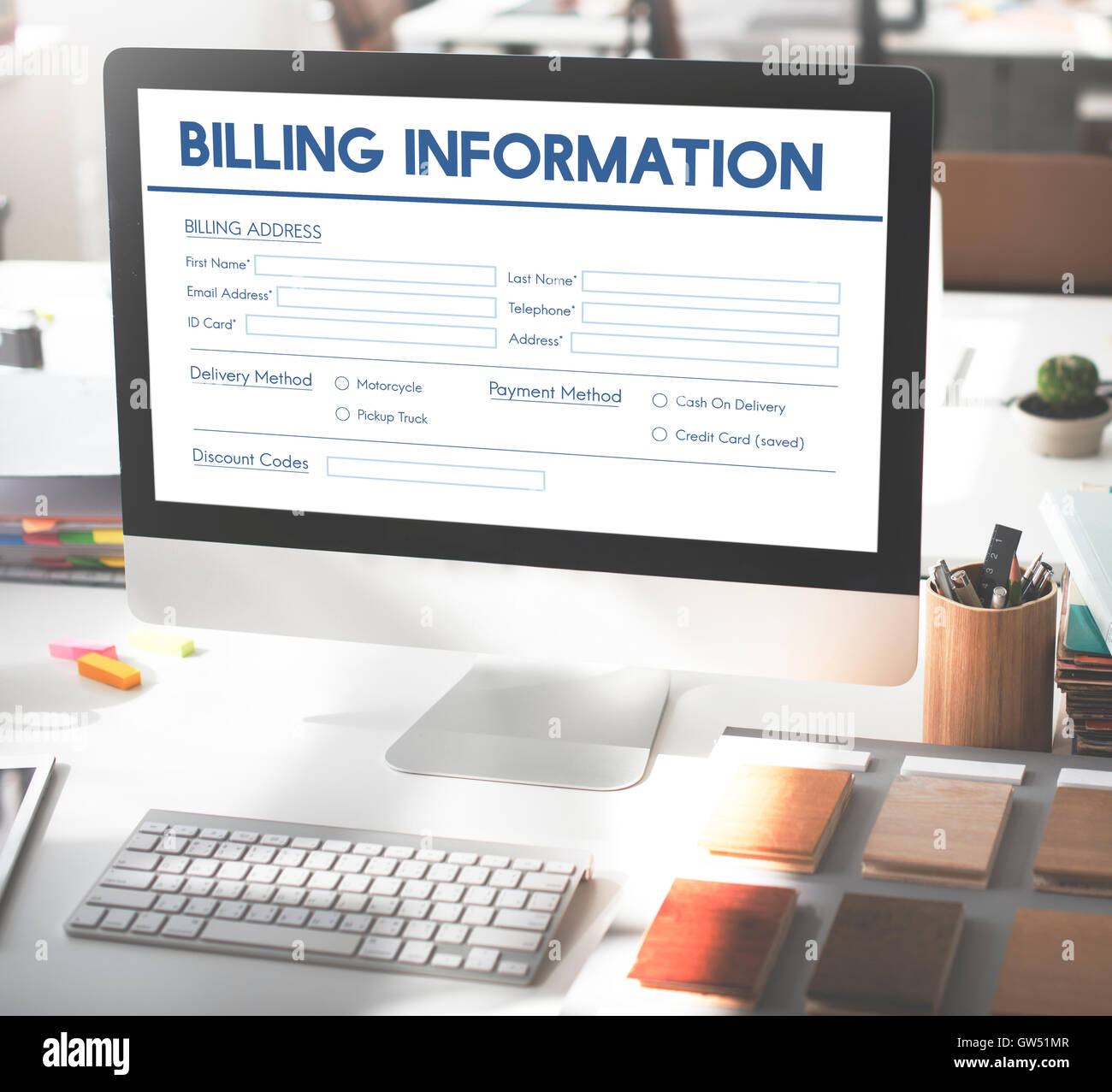 Facturation la facture sous forme d'information Concept Graphique Banque D'Images