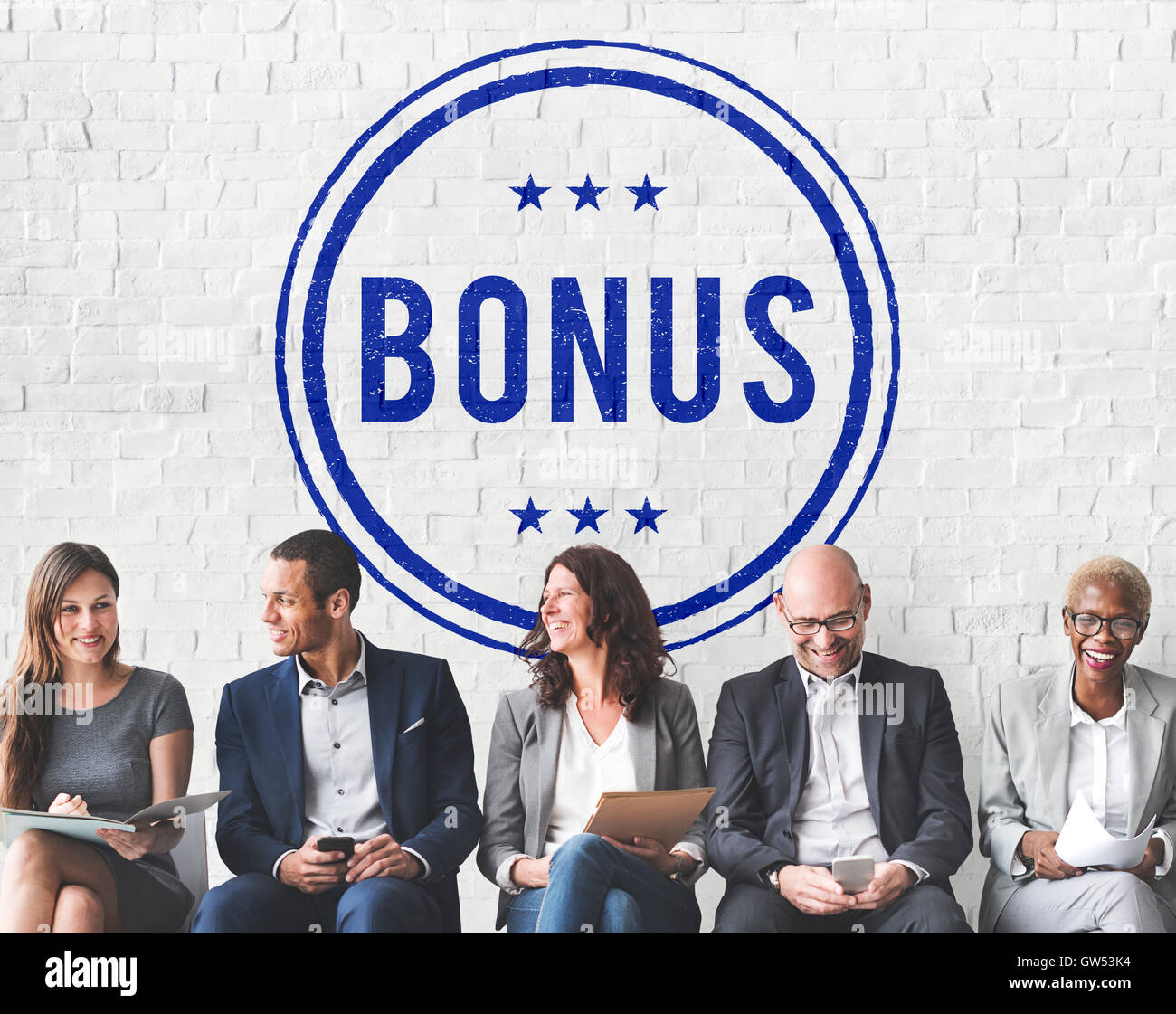Prix bonus incitatif lucratif Concept de compensation supplémentaire Banque D'Images