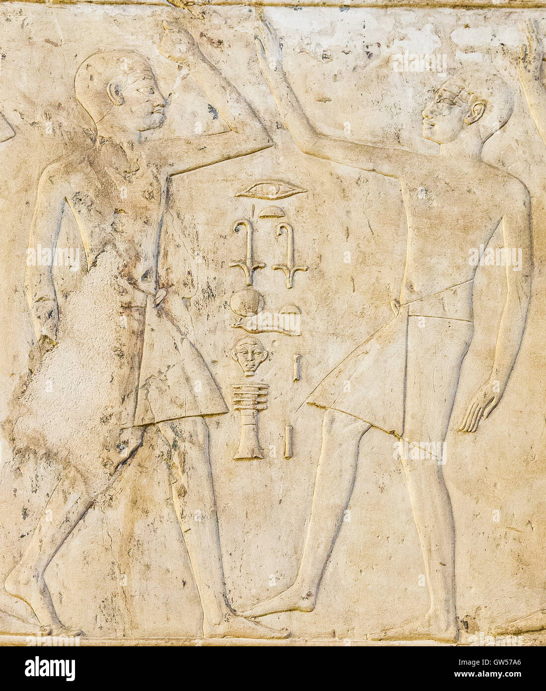 UNESCO World Heritage, Thèbes en Egypte, Assassif (partie de la vallée des Nobles), tombe de Kheruef. Les danseurs. Banque D'Images