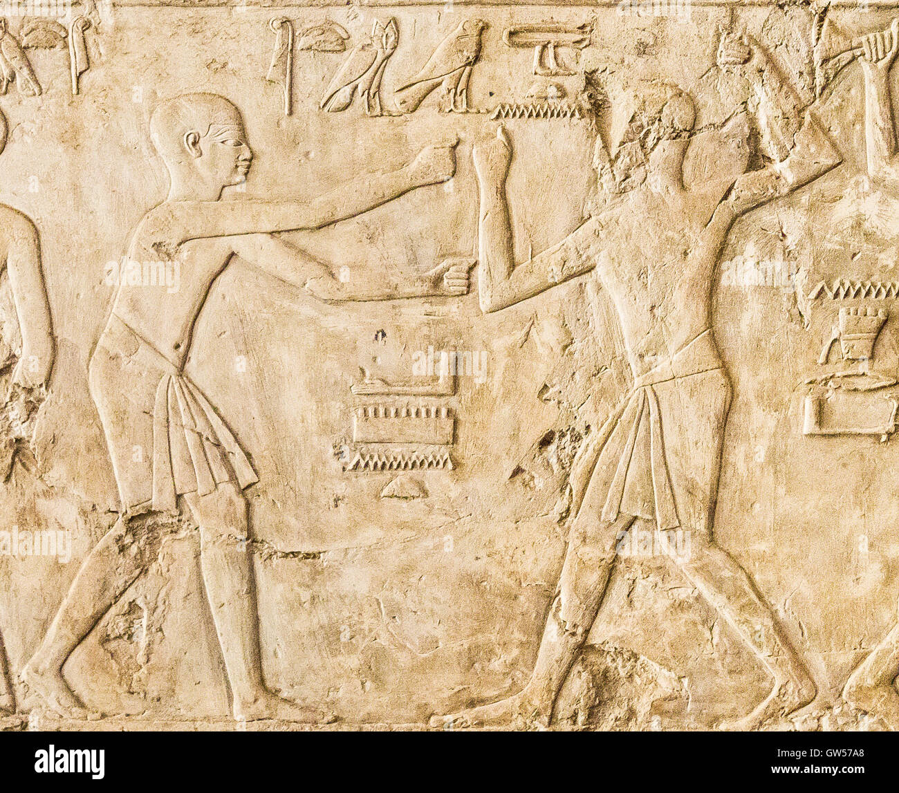 UNESCO World Heritage, Thèbes en Egypte, Assassif (partie de la vallée des Nobles), tombe de Kheruef, Jubilé. Banque D'Images