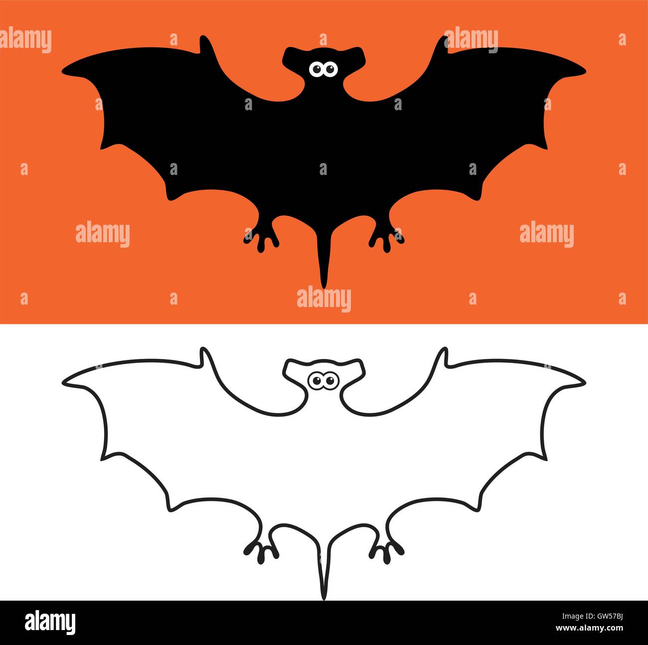 Vector set de symboles chauve-souris vampires effrayant, de la faune concept Illustration de Vecteur