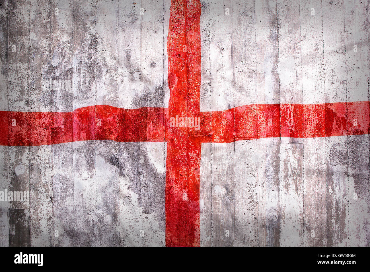 Grunge style de l'Angleterre drapeau sur un mur de brique pour le fond Banque D'Images
