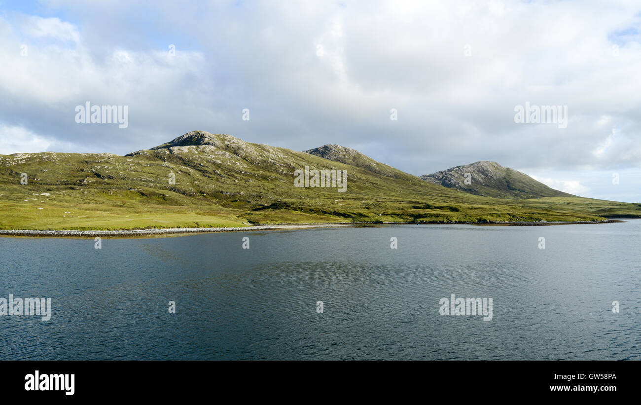 Loch Maddy - Rive sud Banque D'Images