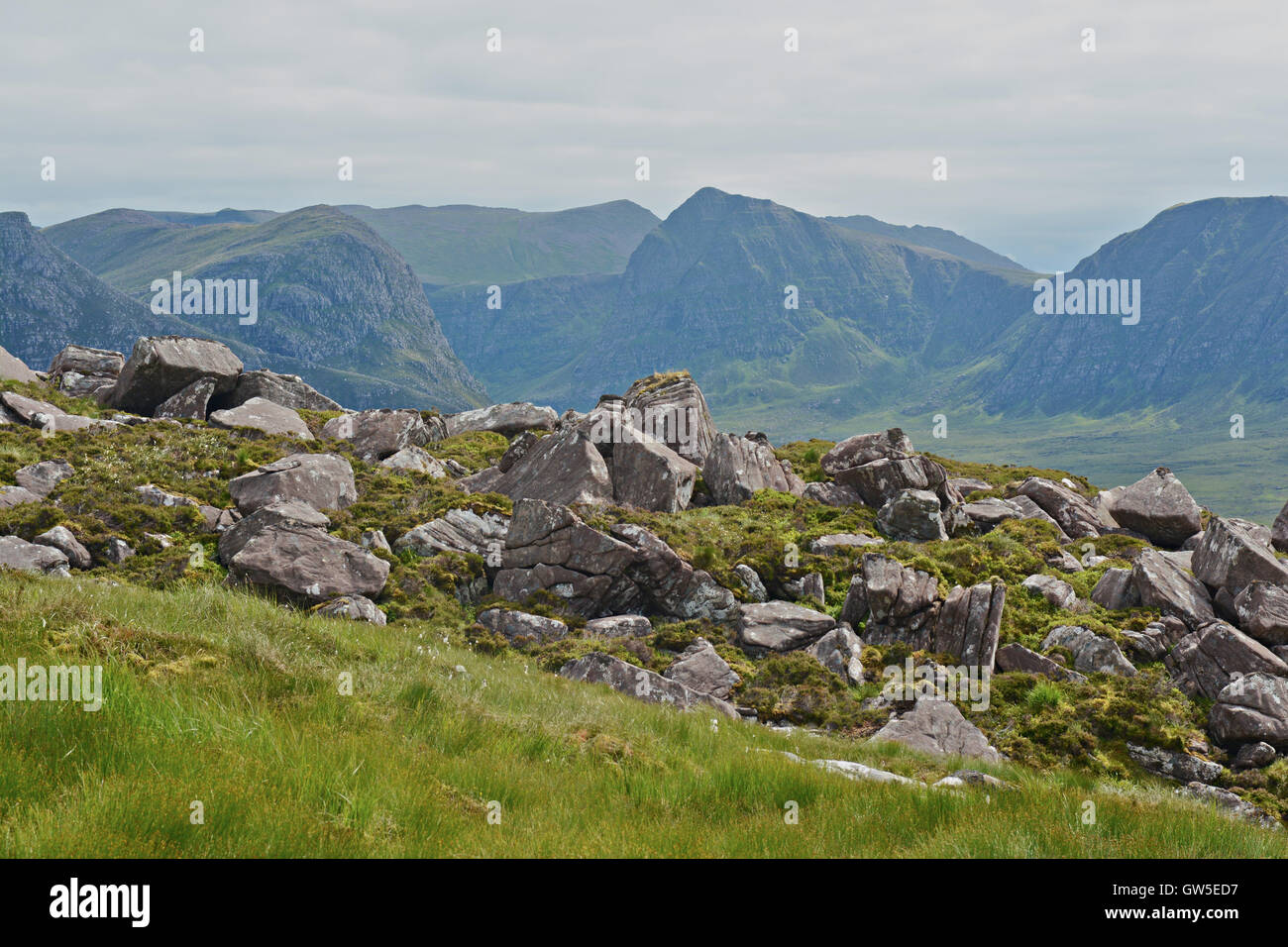 Vue du Stac Pollaidh - Highlands écossais, UK Banque D'Images