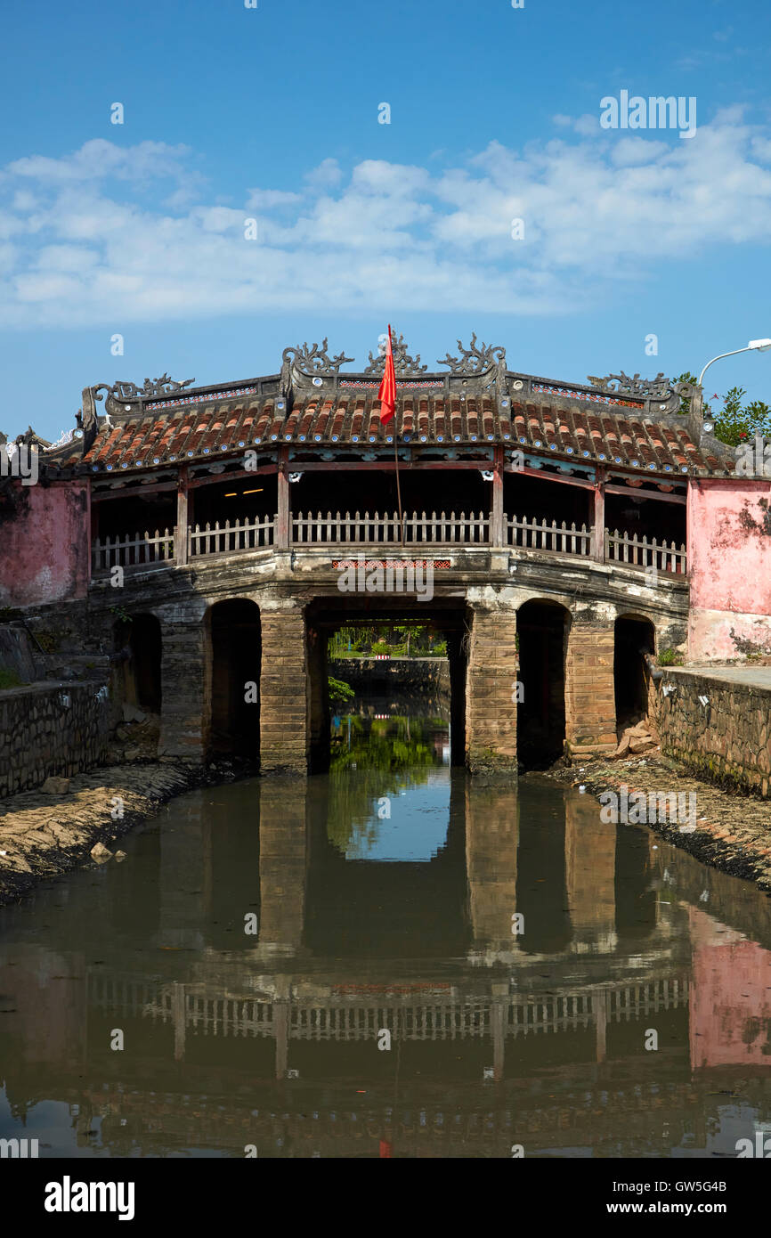 Pont couvert japonais historique (5e-6e siècle), Hoi An (Site du patrimoine mondial de l'UNESCO), Vietnam Banque D'Images