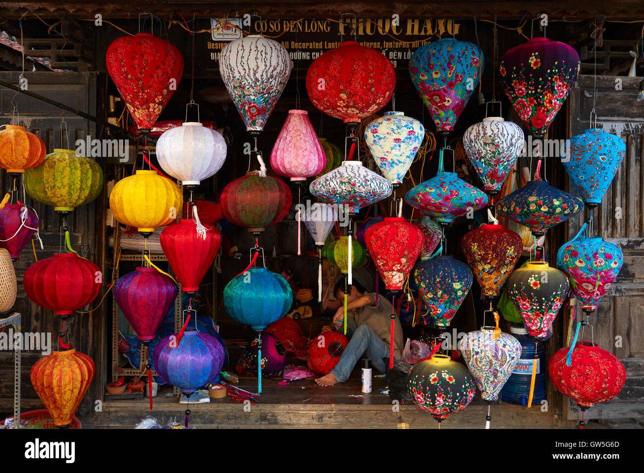 Lantern boutique, Hoi An (Site du patrimoine mondial de l'UNESCO), Vietnam Banque D'Images