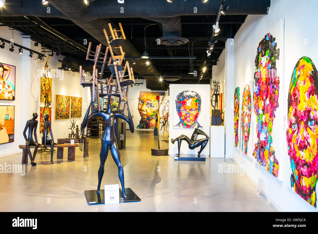 San Francisco, USA - 21 septembre 2015 : une exposition d'art moderne dans la région de Fishermans Warf Banque D'Images