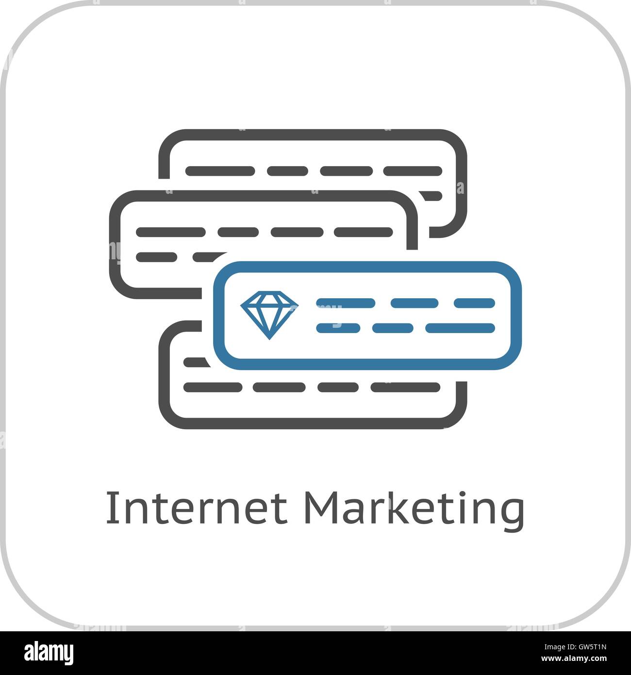 L'icône de marketing Internet. Illustration de Vecteur