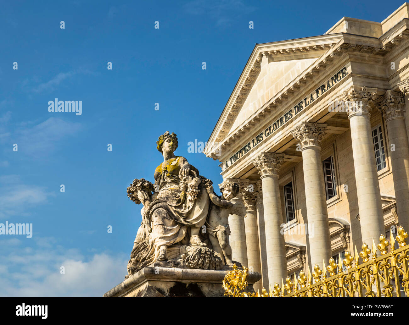 Vue extérieure du Musée de l'histoire de Versailles, France Banque D'Images