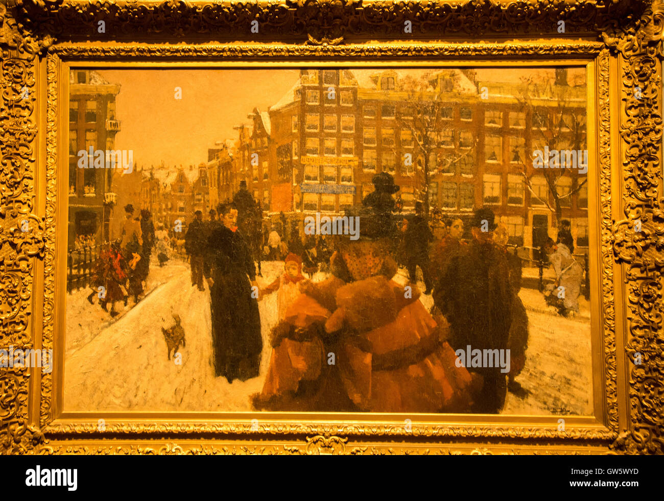 'Le pont Singel à paleisstraat à Amsterdam' 1898 breitner Banque D'Images