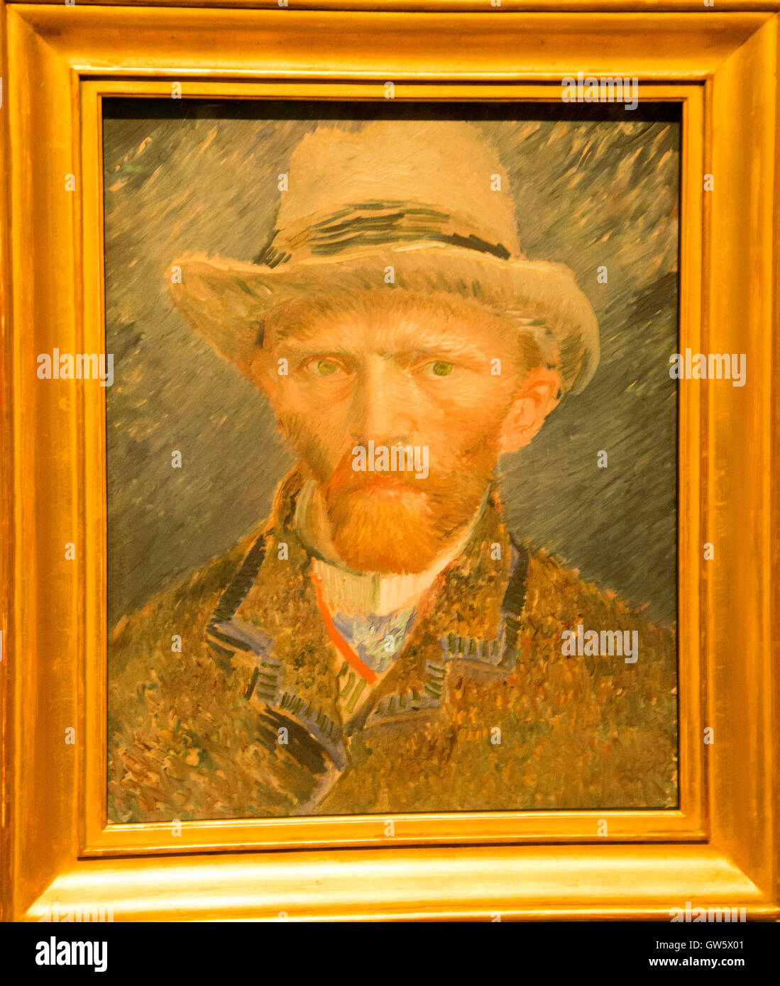 'Auto-portrait' 1887 van Gogh Banque D'Images