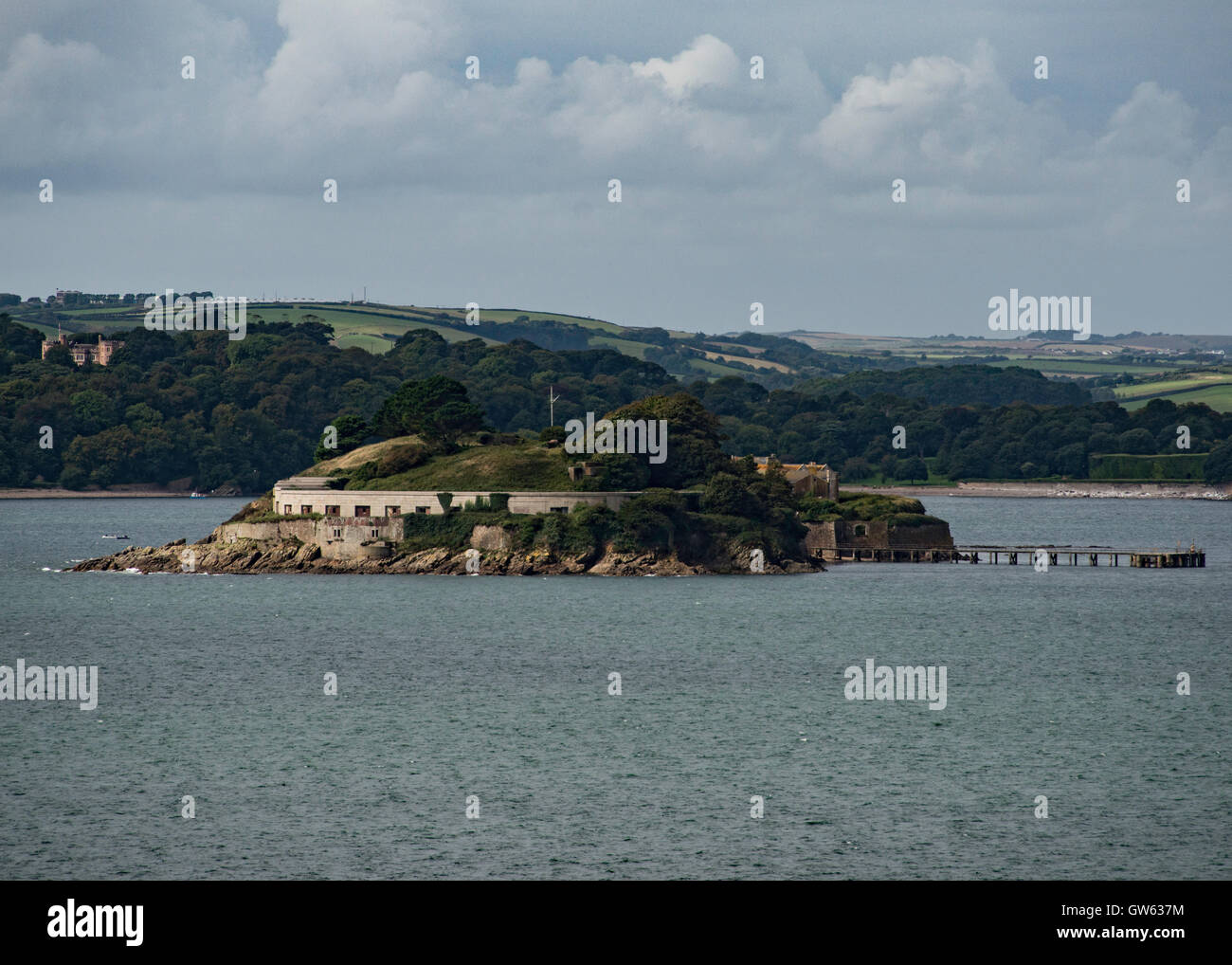 Drakes Island Plymouth. Banque D'Images