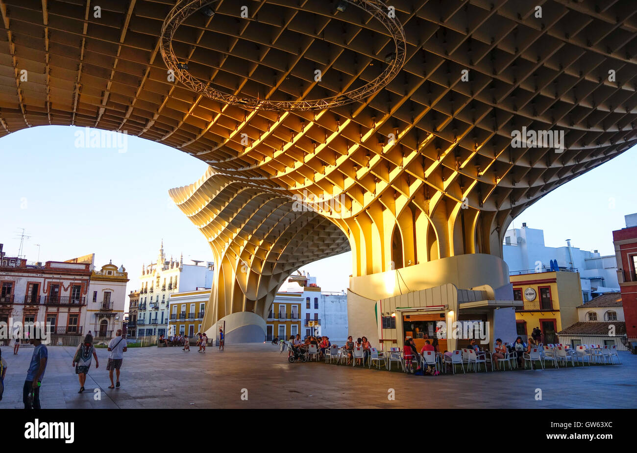 Metropol Parasol, Séville, Espagne, à la place de La Encarnacion, champignons. Séville, Andalousie, Espagne Banque D'Images