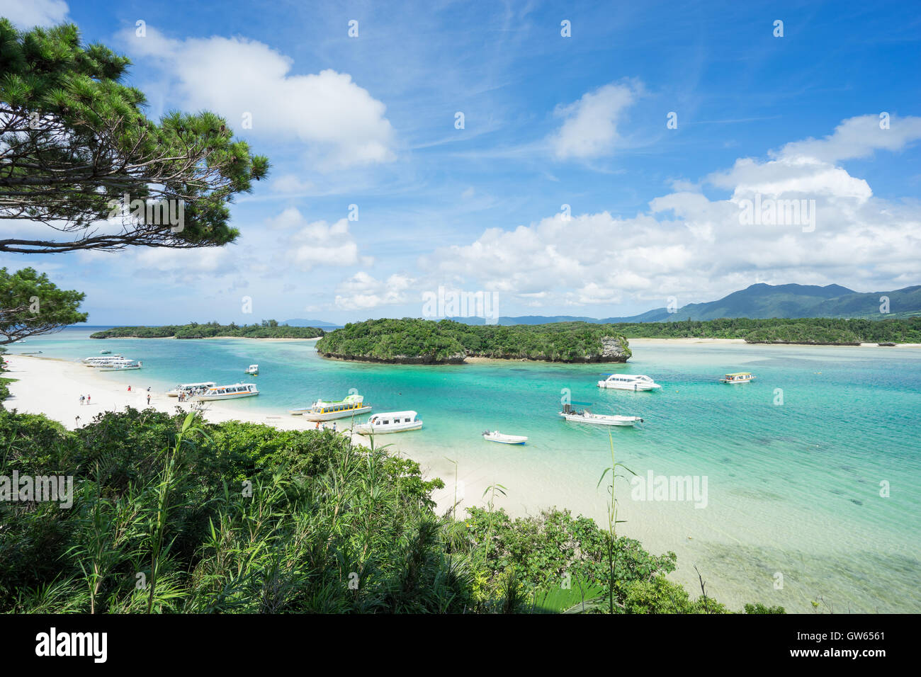 Paradis tropical de l'Île Ishigaki, groupe d'Îles Yaeyama, Okinawa, Japon Banque D'Images