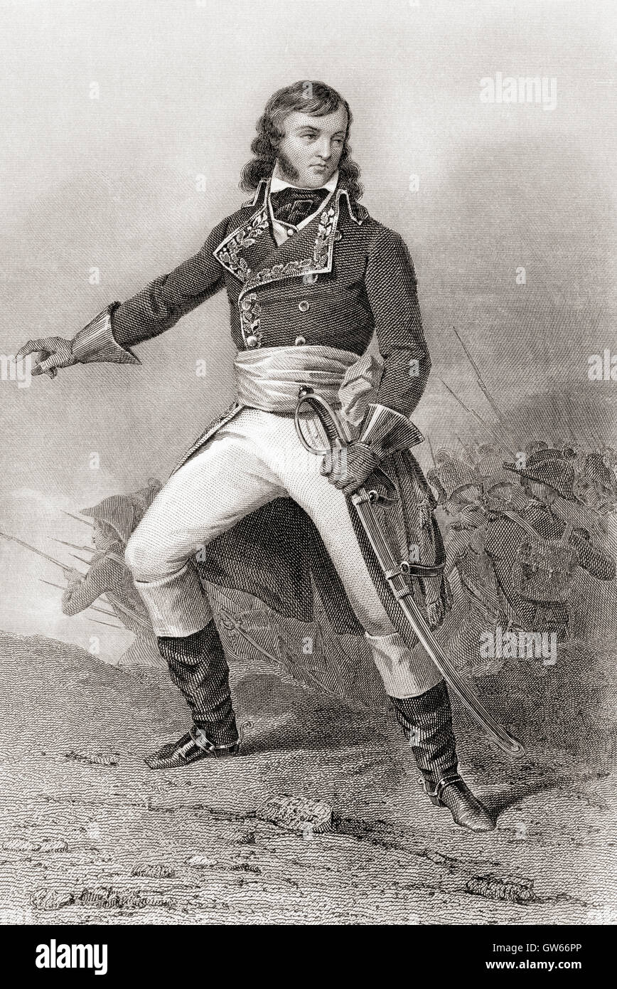 Louis Lazare Hoche, 1768 - 1797. Soldat français qui s'est levé pour être général de l'armée révolutionnaire. Banque D'Images