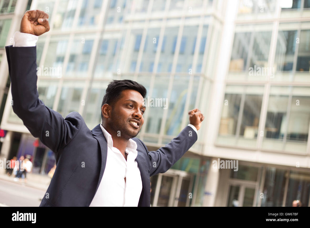 Célébrer l'homme d'affaires Banque D'Images