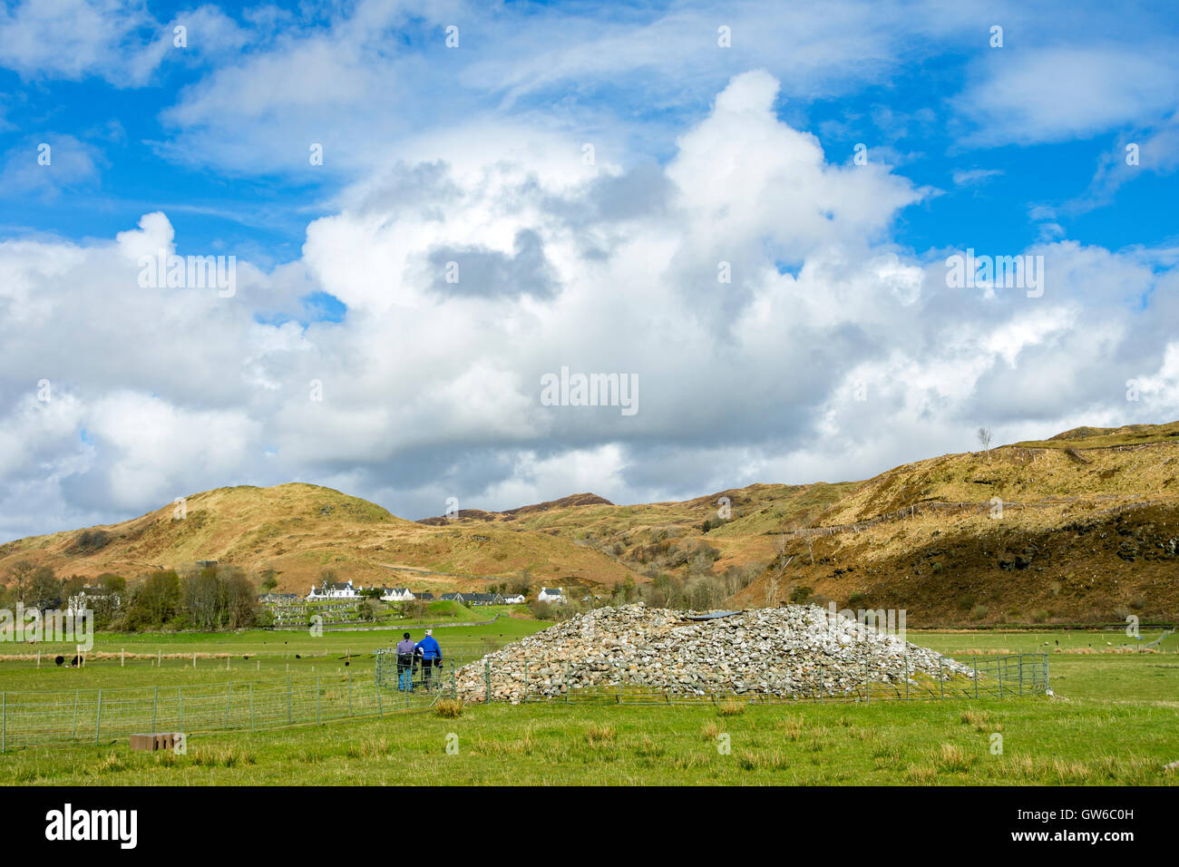 Nether Largie Cairn Cairn Nord chambré, Kilmartin Glen, Argyll and Bute, Ecosse, Royaume-Uni Banque D'Images