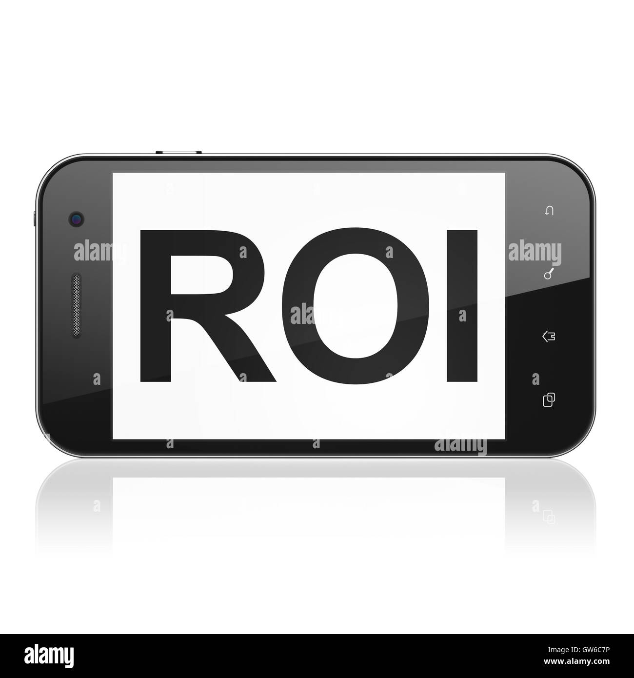 Concept d'entreprise : ROI sur smartphone Banque D'Images
