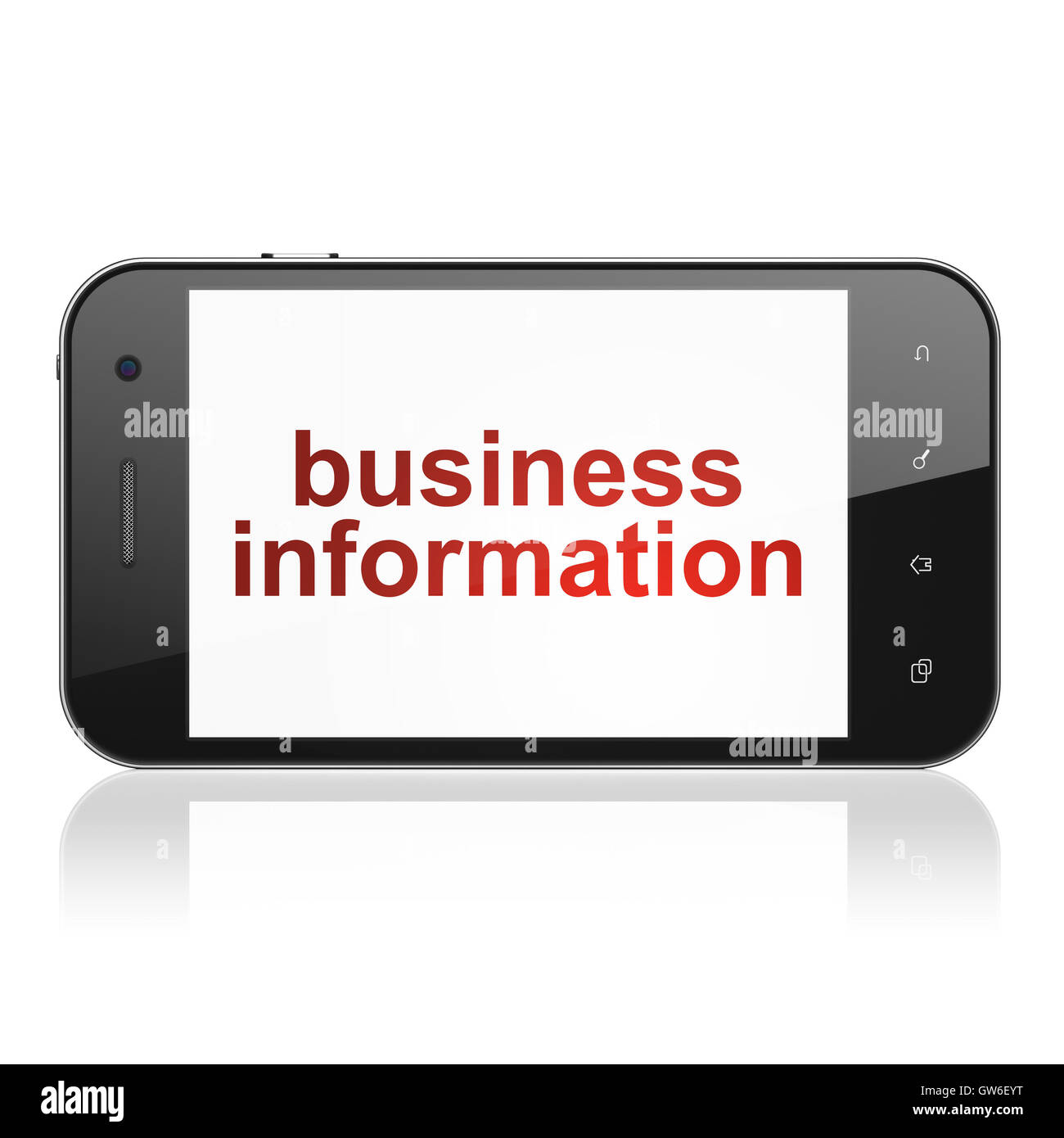Finances concept : Business Information sur smartphone Banque D'Images